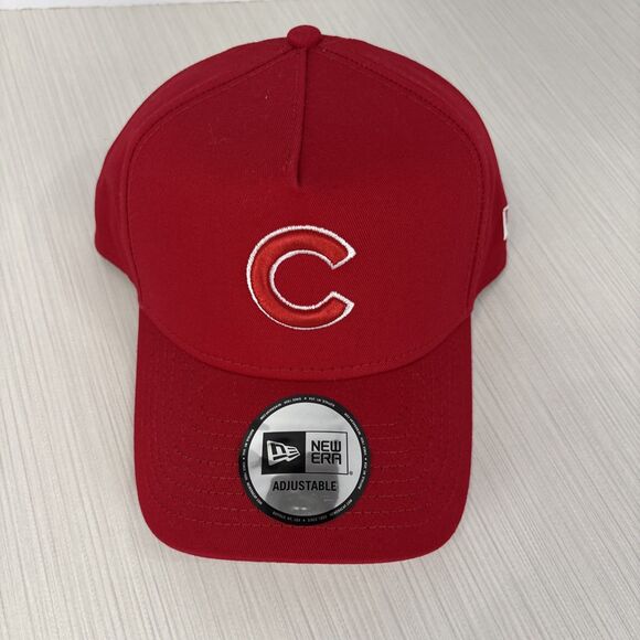 New Era 9Forty Chicago Cubs A-Frame Solid Red Adjustable Snapback Hat NEW - Picture 2 of 6